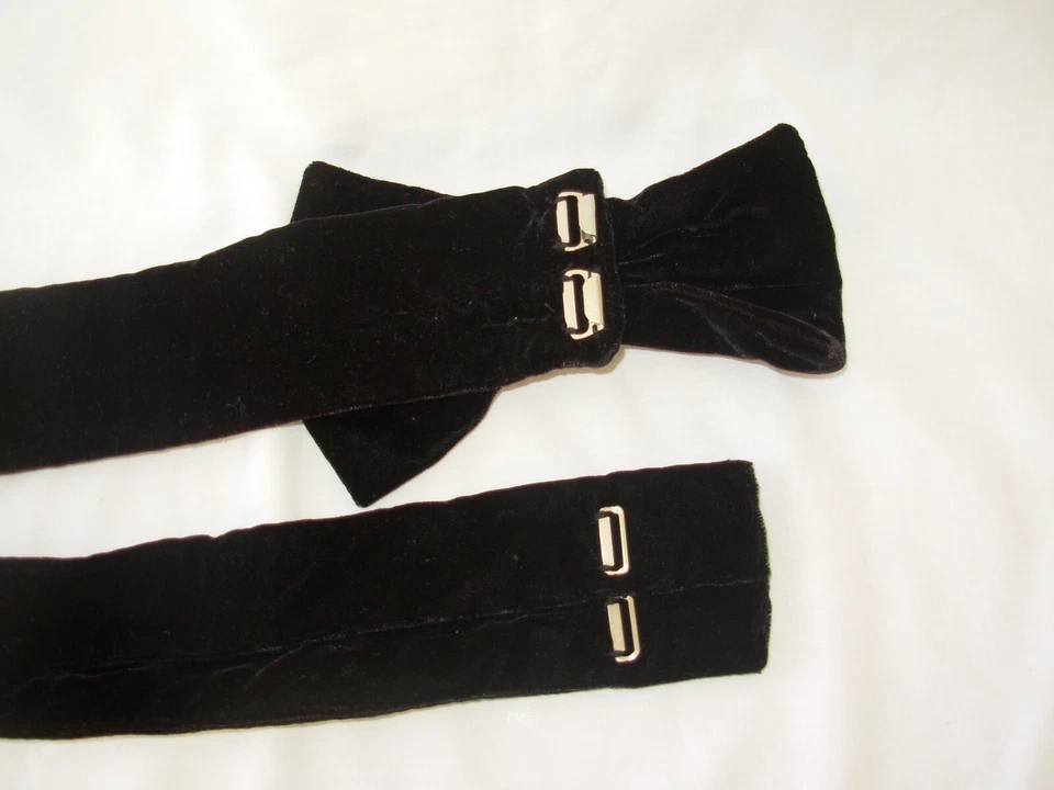 Ceinture Velours Nœud noir Femme Vintage CEBR039 - Photo 4/4