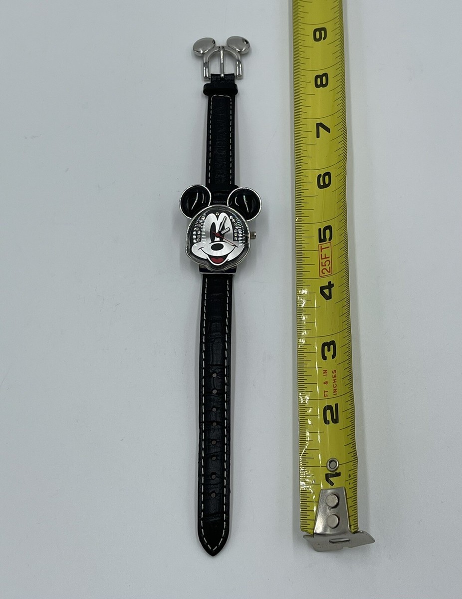 Disney Mickey Watch MK2048 Black Link Band Japan Accutime NOS Amazon.com: Disney Mickey Mouse Analog Kids Watch with  main image 4