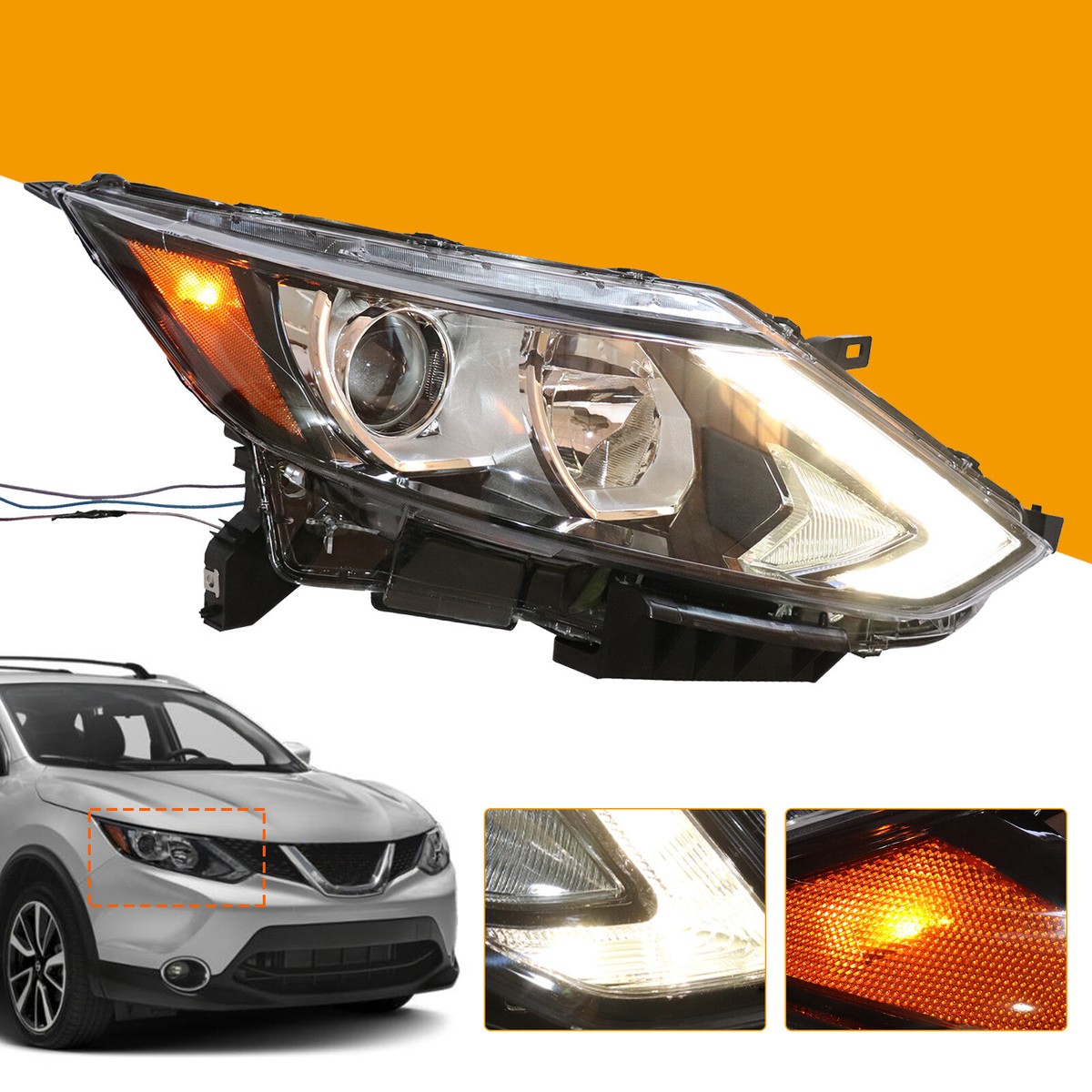 Headlight Assembly Full LED Right Side 26060-6MA0A for Nissan