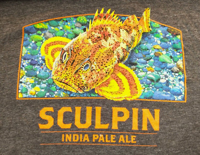 Ballast Point Brewing Co San Diego CA Sculpin India Pale Ale Gray T Shirt Sz XL