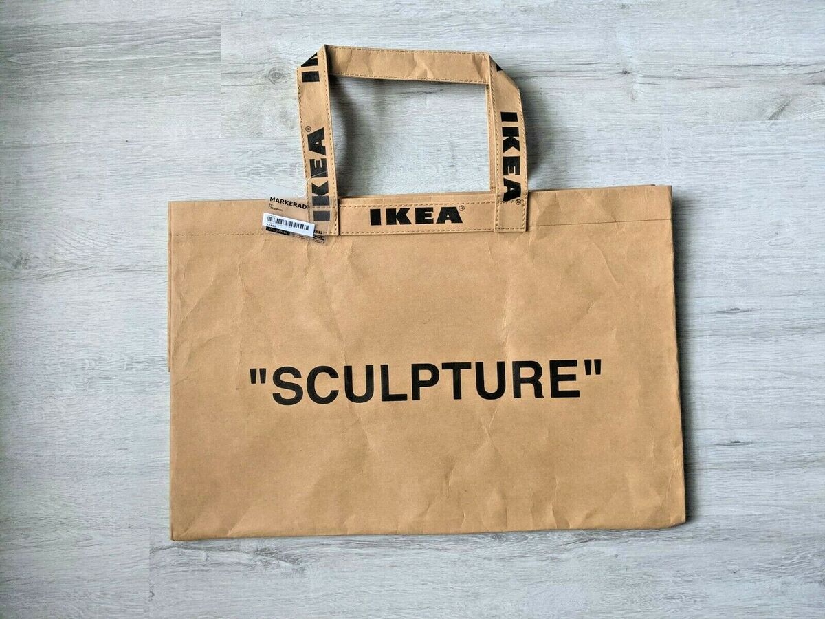 IKEA x Off White Virgil Abloh Markerad “Sculpture” Bag Large
