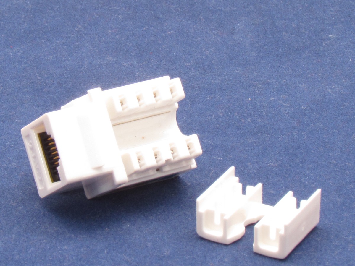 25 X CAT6 Jack Chiave Ethernet Bianco 110 Punzonatura 8P8P RJ45 - Foto 7