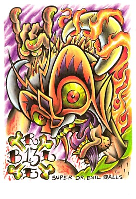 Super Dr Evil Balls Dave Fox Tattooed Mom Philadelphia Pennsylvania Postcard