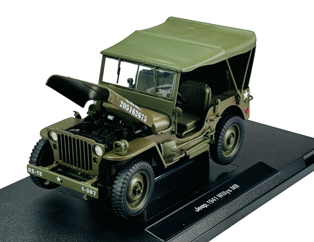 大特価 イラスト JEEP 1941 WELLY WILLYS MODEL METAL CAST DIE 1:18 MILITARY MB 戦車、軍用車両