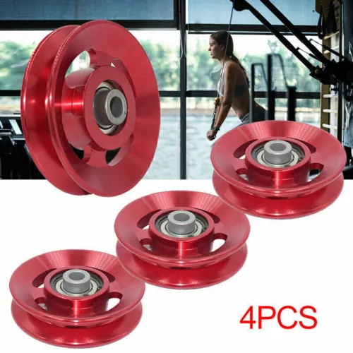 13/26Pc 88MM Universal Aluminum Bearing Pulley Wheel Cable Gym Fitness Equipment - Picture 7 of 24
