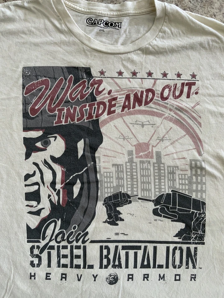 Steel Battalion Heavy Armor Promo Press E3 Capcom TShirt XBOX Rare VTG TEE XXL - Image 3 of 4