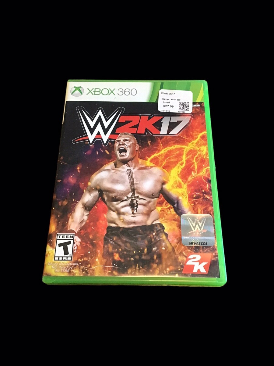 WWE 2K17 Microsoft Xbox 360 Video Game Complete With Manual Tested
