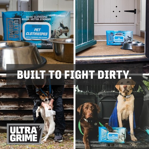 UltraGrime Pet Cleaning Wet Wipes 80 Thick Wipes - Pet Wipes Dog Cleaning Wipes - Picture 7 of 7
