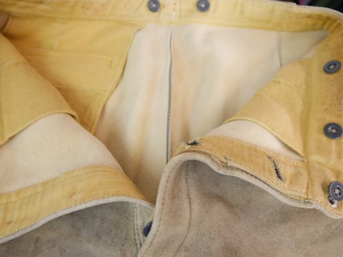 Sämisch Elch Lederhose arbeiten oder wandern Kniebund Säckler Handarbeit Gr.50 - Bild 4 von 8