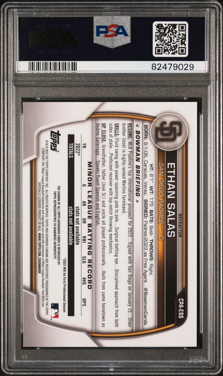 Ethan Salas - 2023 Bowman Chrome 1st True Refractor Auto /499 