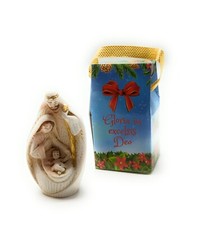 Petite Sainte Famille En Résine. 8 Cm. Mini Crèche. Nativité En Miniature