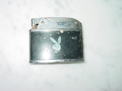 playboy cigarette lighter Vintage 1960s Play Boy Bunny Logo Cigarette Lighter Playboy Club High  Hefner