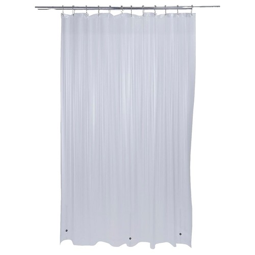 Clear Shower Curtain Liner For Clawfoot Tubs - 180x65 Inch, Waterproof PEVA With Magnets & Hooks