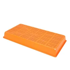 SUNPACK 10” x 20” Heavy Duty Mesh Plastic Seed Starting Tray, Orange, 2.3"