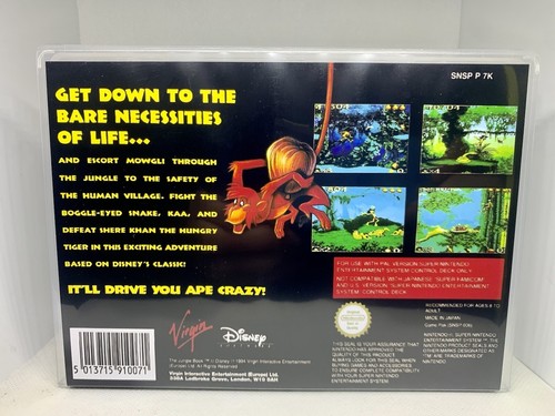 GENUINE VINTAGE NINTENDO SUPER NES (SNES) GAME "THE JUNGLE BOOK" CARTRIDGE - Picture 3 of 4