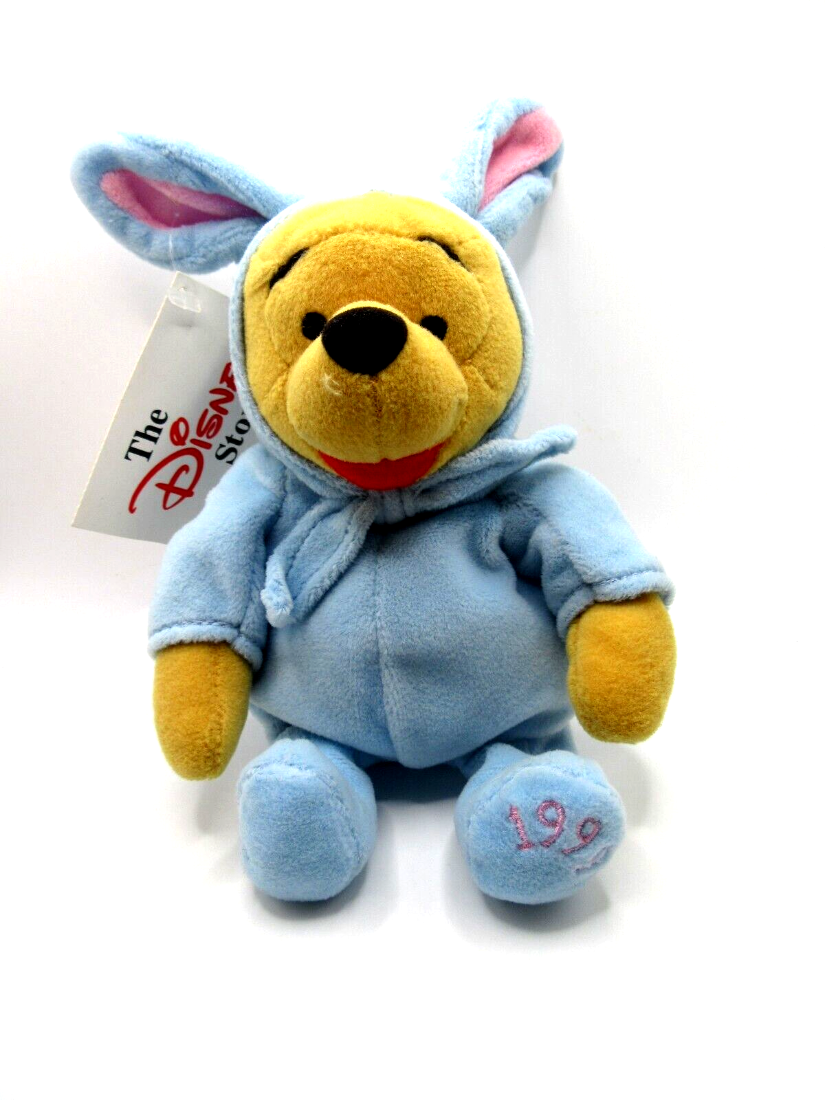 VINTAGE DISNEY WINNIE THE POOH - EASTER BUNNY POOH BEAR - BLUE - MINT - RETIRED