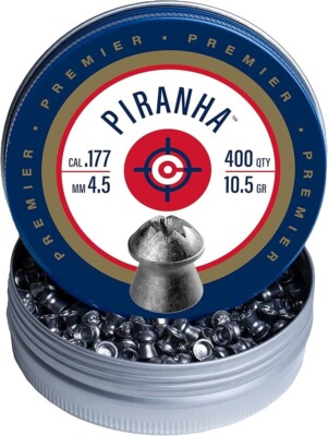 Crosman Premier PIRANHA .177 Caliber 10.5 Grain Pellets 4.5mm Hollowpoint 400ct