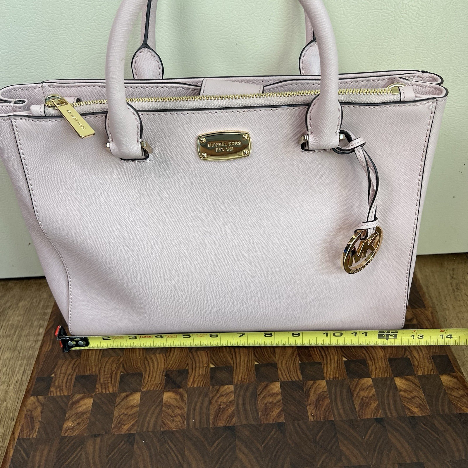 Michael Kors Kellen Medium Satchel Crossbody Bag Blossom Saffiano Leather NEW thumbnail 18