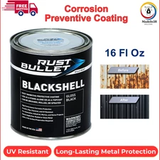 Rust Bullet BlackShell - Gloss Black Rust Protection Rust Proofing Paint 1-Pint