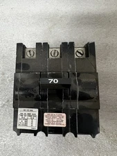 Federal Pacific FED 3P70 3 Pole 70 Amp 240V StabLoc Circuit Breaker
