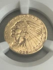1925 D $2.5 Gold Indian Head Quarter Eagle Coin NGC MS62 (Pre-33 Gold)