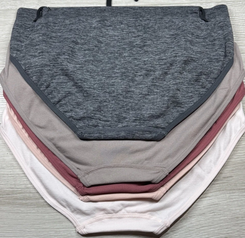 NICOLE MILLER 5 pares de bragas de ropa interior hipster sin costuras para mujer mezcla de nailon talla L Foto 3 de 4