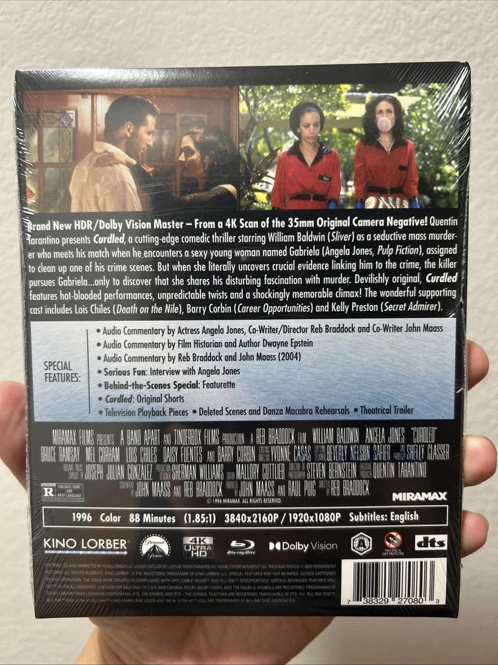 Curdled (1996) Kino Lorber 4K UHD with slipcover - Image 2 of 2