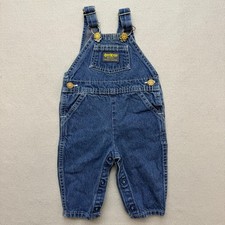 Vintage Oshkosh B  gosh Denim Jean Overalls Made USA 3/6 Months Osh Kosh