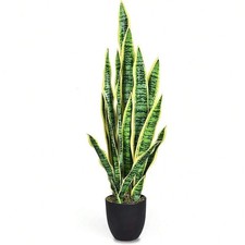 Fake Snake Plant 36 Tall Artificial Potted Floor Large Faux Sansevieria 6 Pot
