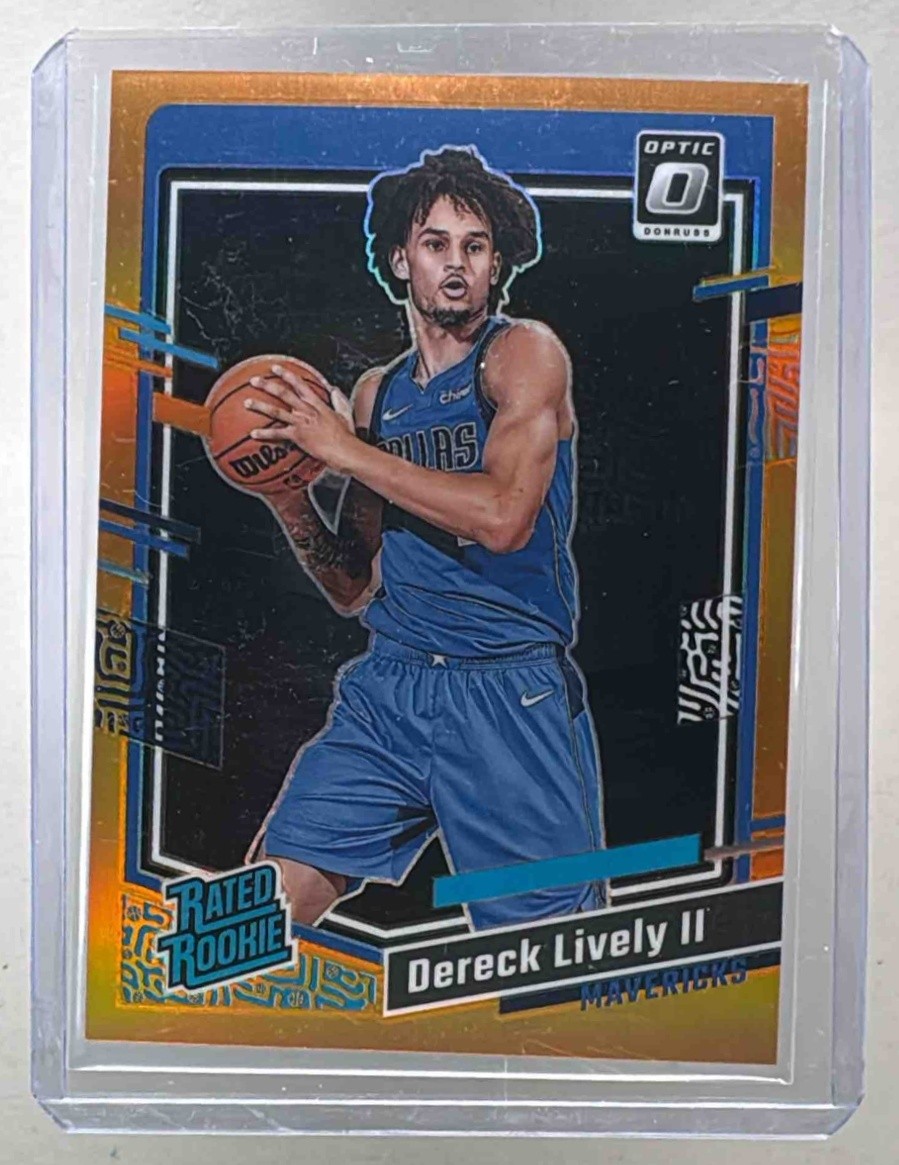 Dereck Lively II 2023 Panini Donruss Optic 245 Orange Prizm RC Rated Rookie /199