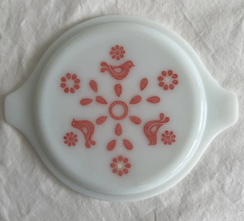 Vintage Pyrex Friendship Birds Casserole Lid 20-C17 Very Good Condition