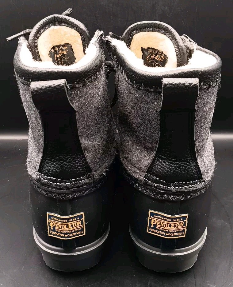 🔥 Pendleton Wool Duck Boots Shearling Lined Sz 1… - image 4