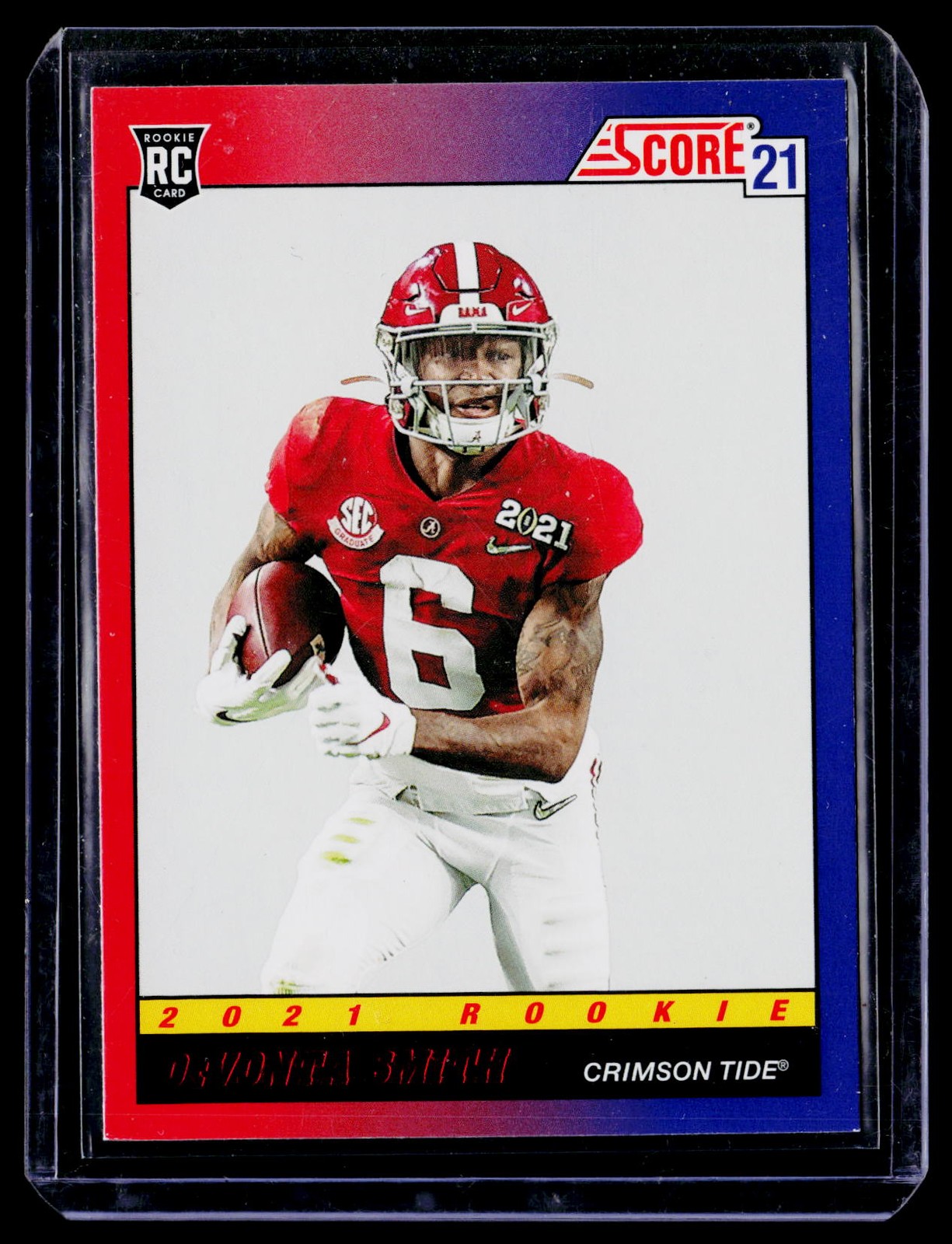 2021 Score #TB4 DeVonta Smith 1991 Throwback Red F21