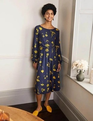 Boden - Evelyn Jersey Midi Dress  - Kleid Jersey Muster Stretch- NEU UK 10 EU 38