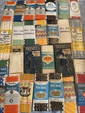 Lot 27 +Vtg Rick Rack Trim TRIMTEX TALON WRIGHTS BABY + REMNANTS