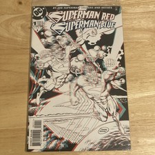 Superman Red Superman Blue 1 1998 3D sealed polybag with glasses.