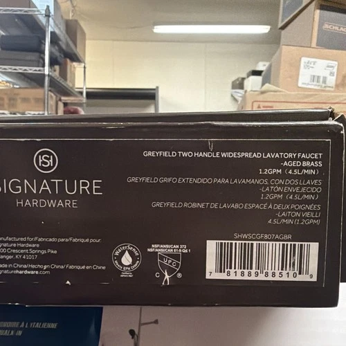 Signature Hardware Greyfield Widespread Bathroom Faucet SHWSCGF807AGBR - Picture 5 of 6