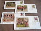 GB lot of 4 assorted Benham 'silk' 1st day covers....10/3