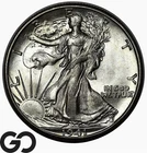 1941-D Walking Liberty Half Dollar, Lustrous Solid BU++