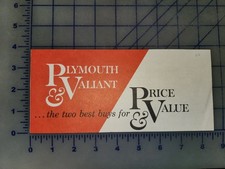 1962 Plymouth Value Pricing Brochure Folder Original