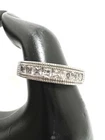 Vtg CZ Ring 925 Sterling Channel Set 8 Sq Stones Band A Quality Sz10 3g Ex Cond