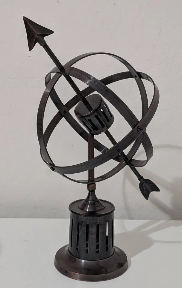 Réplica esfera armilar metal marrón oscuro 15x8 (A7) Foto 2 de 4