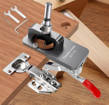  Riiai 35mm Cabinet Hinge Jig Drilling Hole Puncher, Accurate Locking Tools 