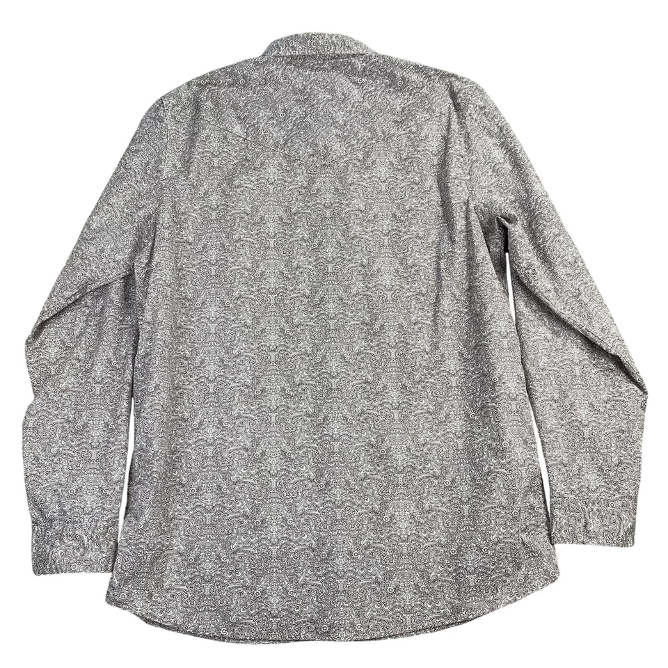 Camisa Gibson Paisley Para Hombre XLT Perla A Presión Western Crema Manga Larga Botón Nueva Foto 3 de 4