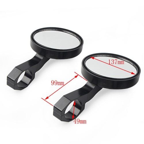 UTV Round Side Rearview Mirror 1.75" Fit Polaris RZR 900 1000 XP Yamaha YXZ1000 - Picture 2 of 12