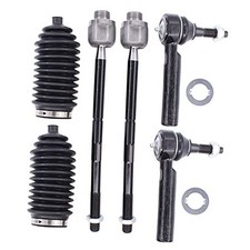 Front Driver and Passenger Side Inner and Outer Tie Rod Ends for Chevy