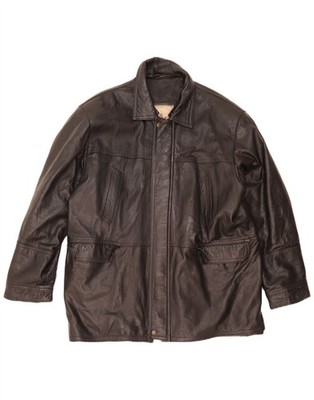 Gianfranco Ferre Herren Lederjacke UK 42 XL Schwarz Leder BZ13