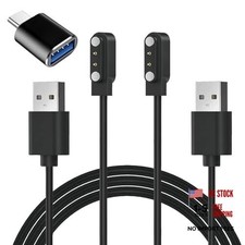VeryFit Smart Watch Charger, 2-Pack/3.3FT Magnetic Charging Cable Black Black