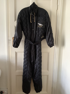 Vintage LUHTA Same Skualifi Finland Oversized Black Ski Overall EU36/UK10