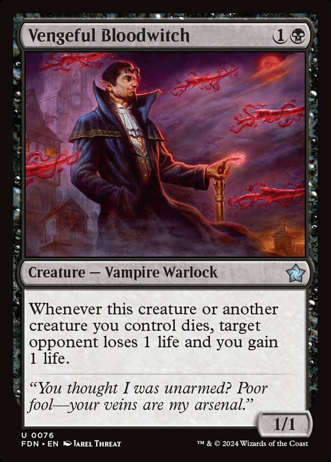 Vengeful Bloodwitch 76 U FDN MTG NM